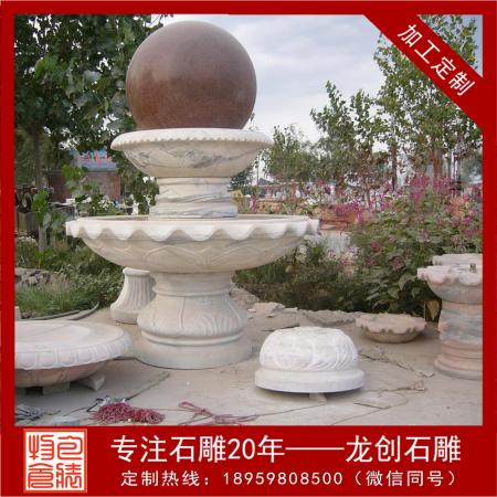 大理石流水轉(zhuǎn)運球 戶外風(fēng)水球雕塑